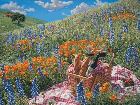 Robert Copple - Spring is Here, Love is 
			in the Air - Limited Edition Giclee on Canvas