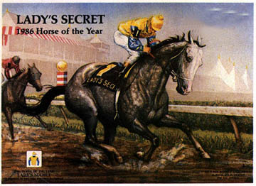 Jenness Cortez - 1986 Horse of the Year - Lady's Secret - Limited Edition Etching