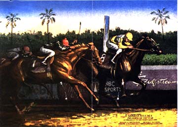Jenness Cortez - 1989 Horse of the Year - Sunday Silence - Limited Edition Etching