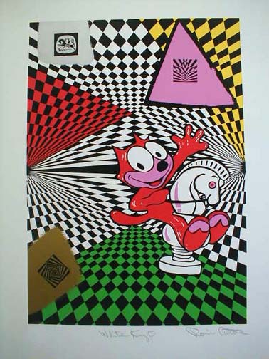 Ronnie Cutrone - Reigning Cats - Limited Edition Serigraph