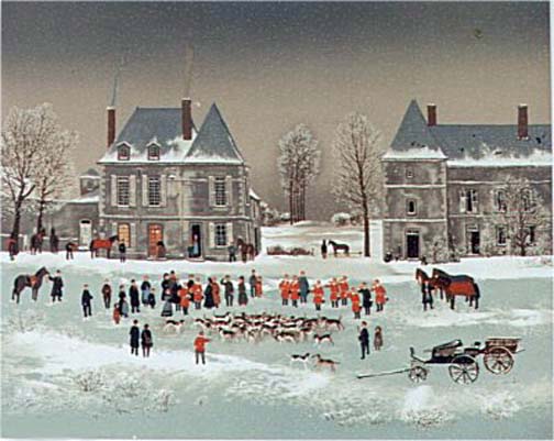 Michel Delacroix - La Chasse a Courre Hunt - Limited Edition Lithograph
