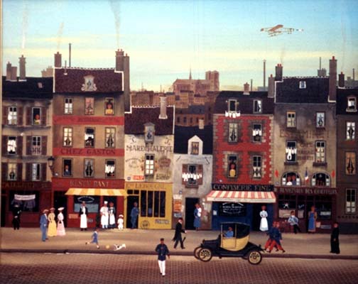 Michel Delacroix - Au Rendez-vous des Chauffeurs - Original Painting - Oil on Canvas