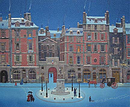 Michel Delacroix - Place Dauphine - Limited Edition Lithograph