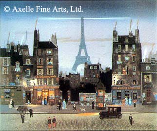 Michel Delacroix - Tour Eiffel Le Soir au Ciel Nuageux - Limited Edition Serigraph