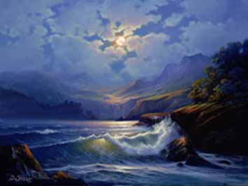 William DeShazo - Azure Afternoon - Limited Edition Mixed Media