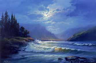 William DeShazo - Peaceful Coast - Limited Edition Mixed Media