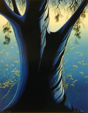 Eyvind Earle - Blue Pine - Limited Edition Serigraph