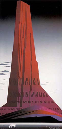 Eyvind Earle - Desert Skyscraper - Limited Edition Serigraph