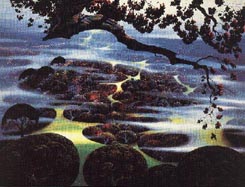 Eyvind Earle - Mystic Mountain - Limited Edition Serigraph