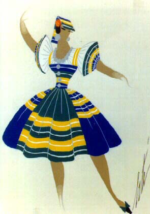  Erte - Taranteli - Original Painting - Gouache