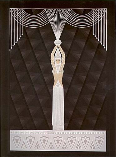  Erte - Pearls and Diamonds - Limited Edition Serigraph
