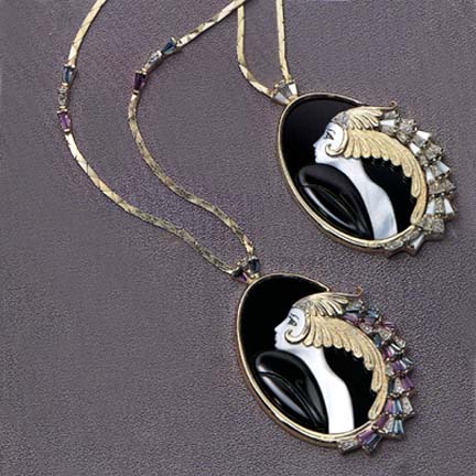  Erte - Beauty and the Beast - Limited Edition Pendant
