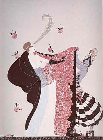  Erte - The Flowered Cape - Limited Edition Serigraph