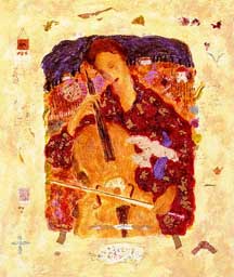 Roy Fairchild Woodard - The Cellist - Limited Edition Serigraph