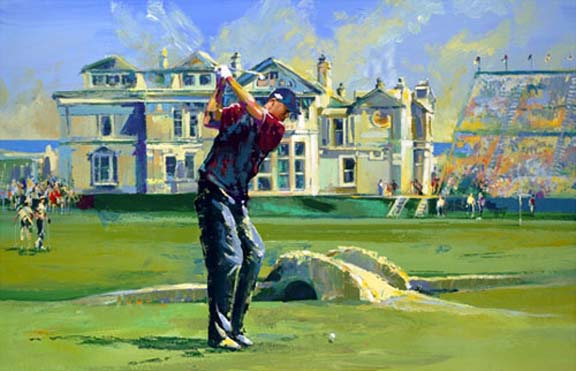 Malcolm Farley - Victory at the British Open - Limited Edition Giclee on Canvas
