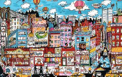 Charles Fazzino - City Promenade - 3-D Limited Edition Serigraph