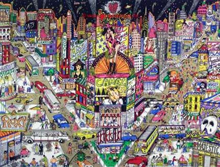 Charles Fazzino - Great White Way - 3-D Limited Edition Serigraph