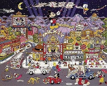 Charles Fazzino - Mickeywood - 3-D Limited Edition Serigraph