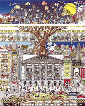 Charles Fazzino - Money Doesn't Grow On Trees - 3-D Limited Edition Serigraph
