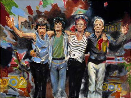 Herndon Fine Art offers authenticated Ronnie Wood fine art, including rare hand-signed limited edition serigraphs, digital art canvases, and rock 'n' roll portraits.