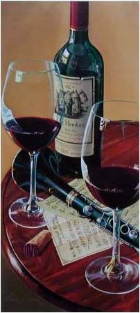 Dima Gorban - Bordeaux and Song - Limited Edition Giclee on Canvas