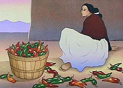 RC Gorman - Chili Picker - Limited Edition Lithograph