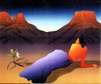 RC Gorman - Desert Lily - Limited Edition Lithograph