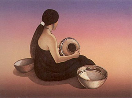 RC Gorman - Indian Market - Limited Edition Lithograph