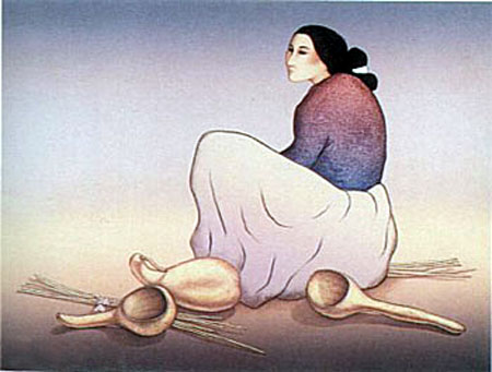 RC Gorman - Ladle Maker - Limited Edition Lithograph