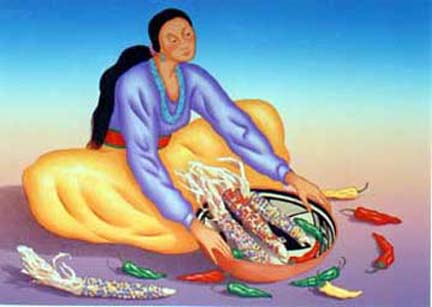 RC Gorman - Maize Azul - Limited Edition Lithograph