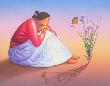 RC Gorman - Monarch - Limited Edition Lithograph