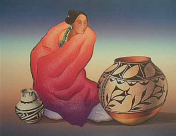RC Gorman - Thistle Jar - Limited Edition Lithograph