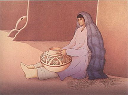 RC Gorman - Woman from the Third Mesa - Limited Edition Lithograph