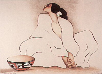 RC Gorman - Zia, State I - Limited Edition Lithograph
