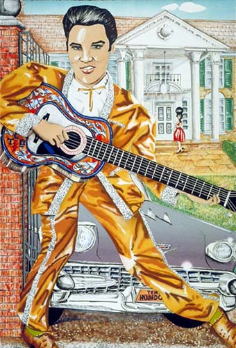 Red Grooms - Elvis - Limited Edition Lithograph