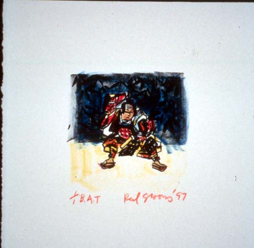 Red Grooms - Samurai - Limited Edition Lithograph