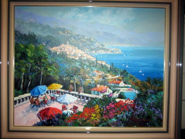 Kerry Hallam - Sur la Terrace - Original Painting - Acrylic on Canvas