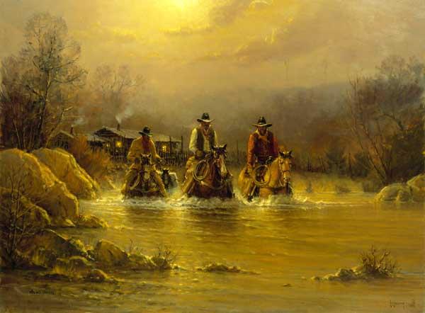 G Harvey - Early Riders - Limited Edition Lithograph