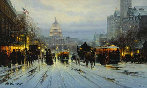 G Harvey - Pennsylvania Avenue - Limited Edition Lithograph