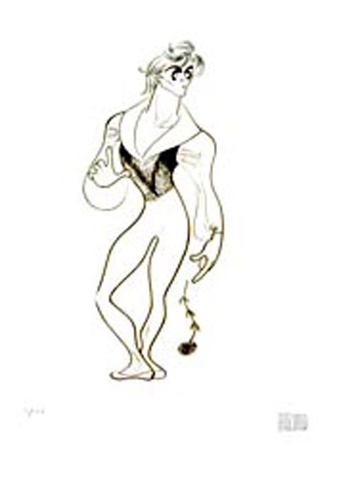 Al Hirschfeld - Baryshnikov w Rose - Limited Edition Lithograph