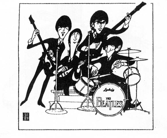 Al Hirschfeld - Beatles 1964 - Limited Edition Lithograph