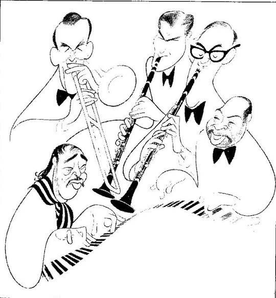 Al Hirschfeld - Big Bands - Limited Edition Lithograph
