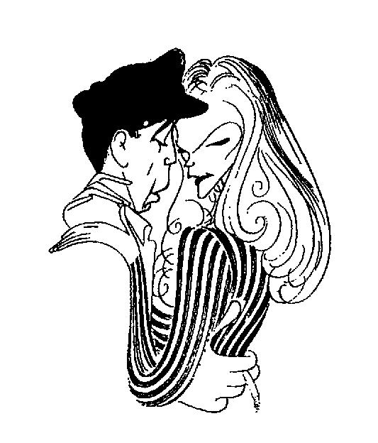 Al Hirschfeld - Bogart and Bacall - Limited Edition Etching