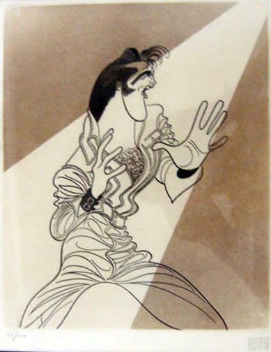 Al Hirschfeld - Elvis - Limited Edition Etching