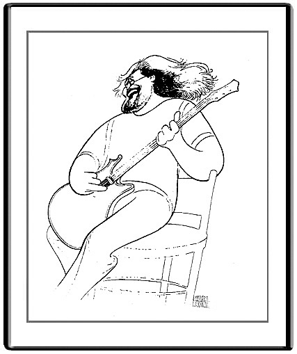 Al Hirschfeld - Jerry Garcia (Full-length Portrait) - Limited Edition Lithograph