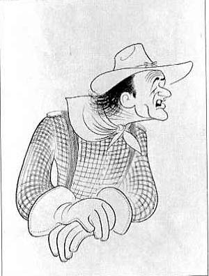 Al Hirschfeld - John Wayne - Limited Edition Etching