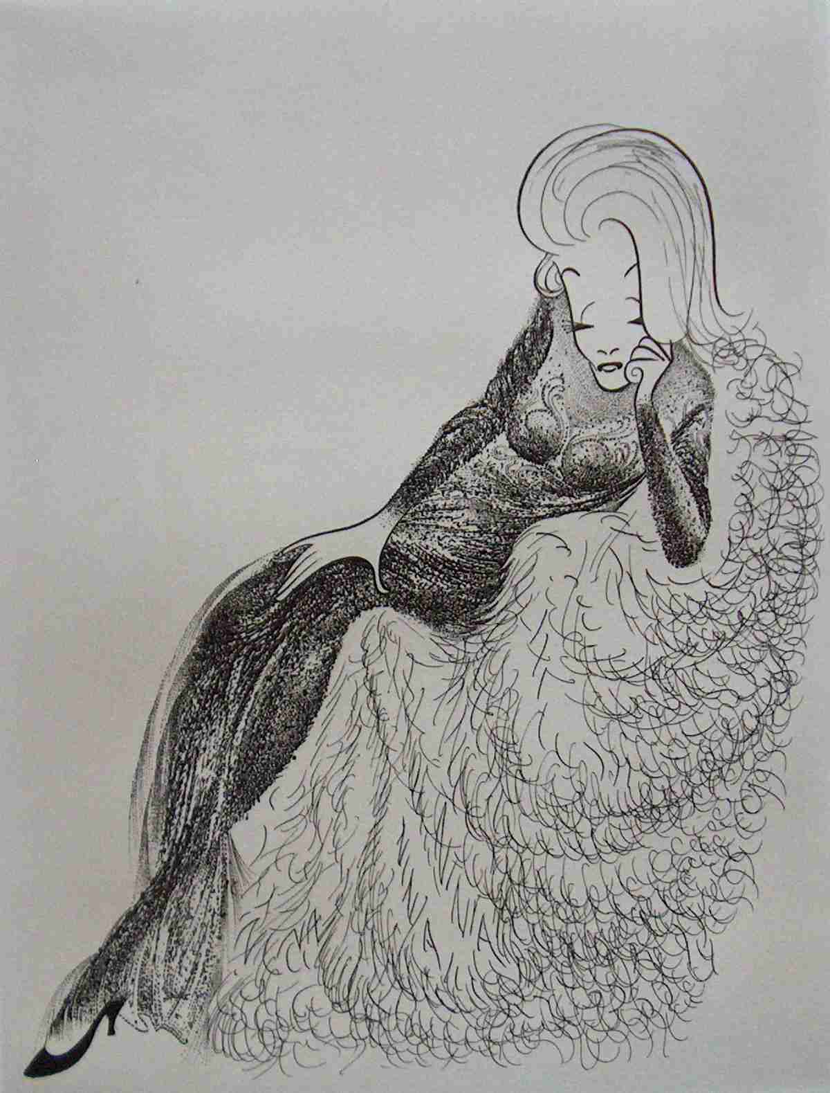 Al Hirschfeld - Marlene Dietrich - Limited Edition Lithograph