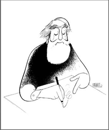 Al Hirschfeld - Self Portrait at 99 - Limited Edition Lithograph
