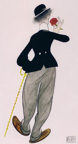 Al Hirschfeld - The End - Featuring Charlie Chaplin - Limited Edition Lithograph