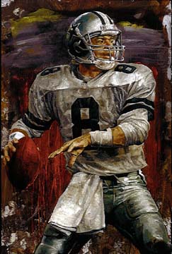 Stephen Holland - Troy Aikman - Limited Edition Giclee on Canvas